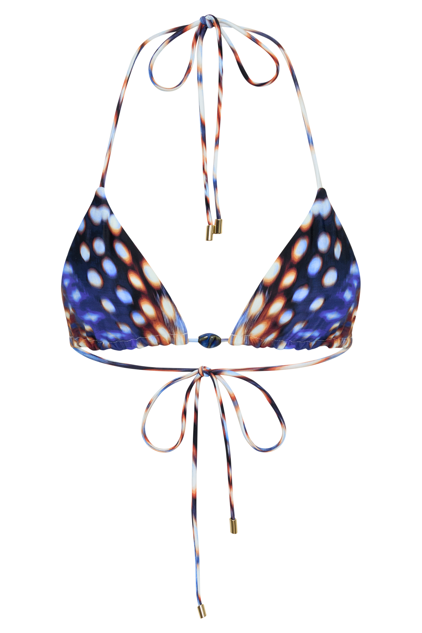 Blossom Classic Triangle Bikini Top - Blue Abstract Print vista 12