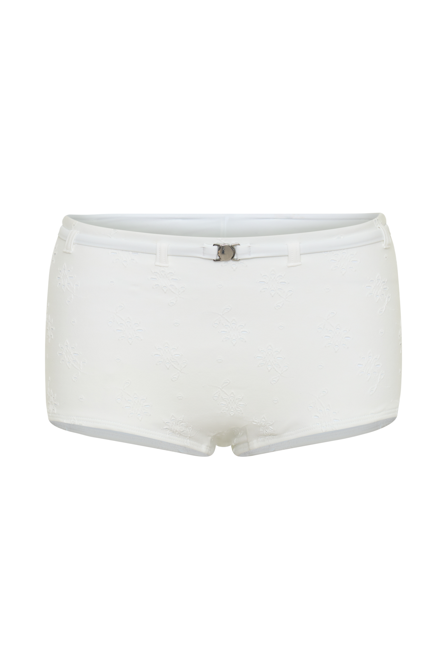 Frost Mini Bikini Shorts - White Textured Fabric vista 14
