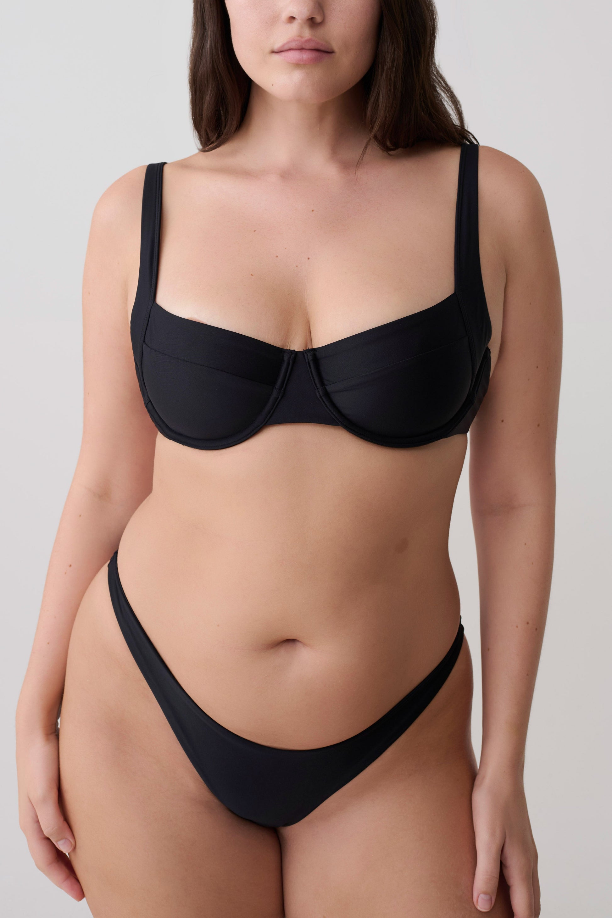 Abra Underwire Apex Bikini Top - Black vista 4