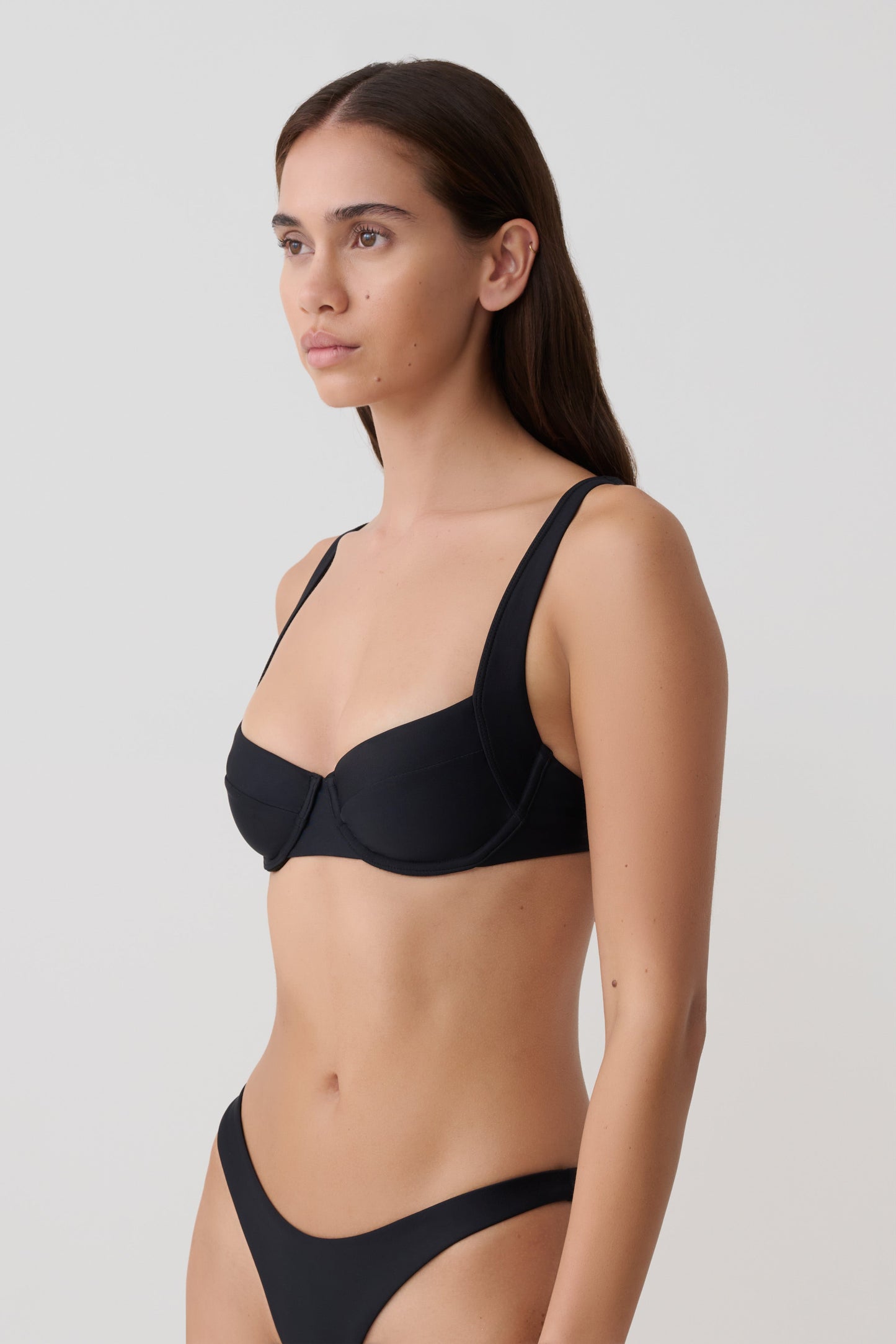 Abra Underwire Apex Bikini Top - Black vista 10