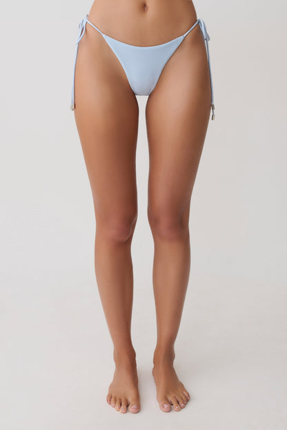 Blossom Side Tie Bikini Bottom - Pale Blue vista 10