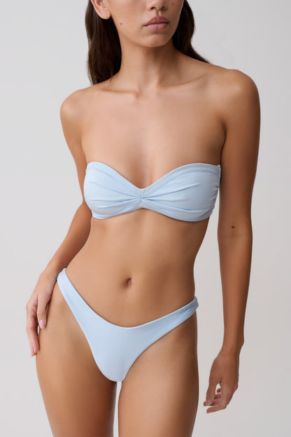 Briar Strapless Bikini Top - Pale Blue vista 3