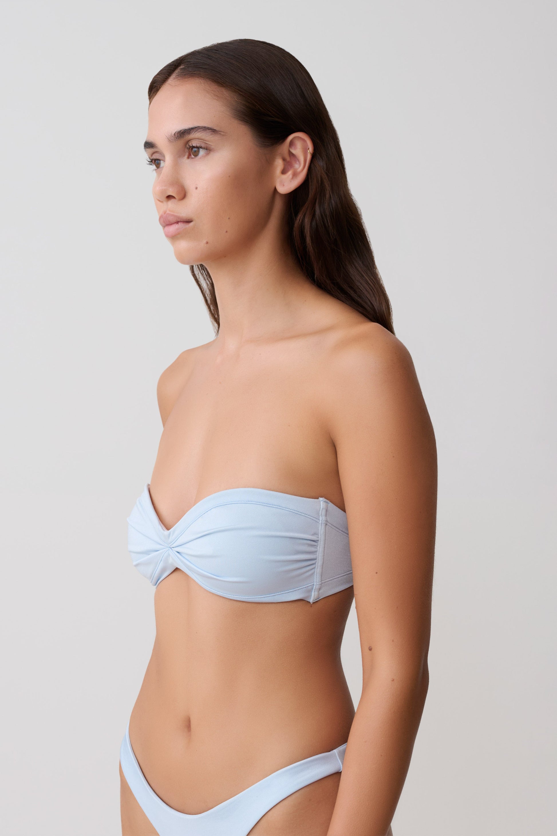 Briar Strapless Bikini Top - Pale Blue vista 5