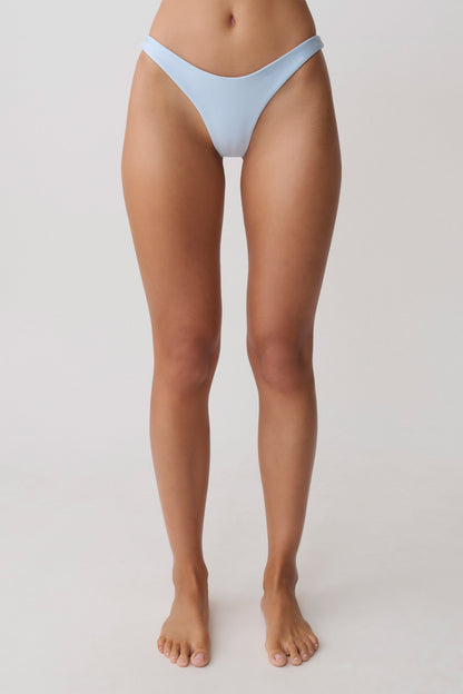 Clover Brazilian Bikini Bottom - Pale Blue vista 10