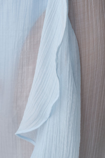 Kai Sheer Draped Ruffle Pant - Pale Blue vista 10