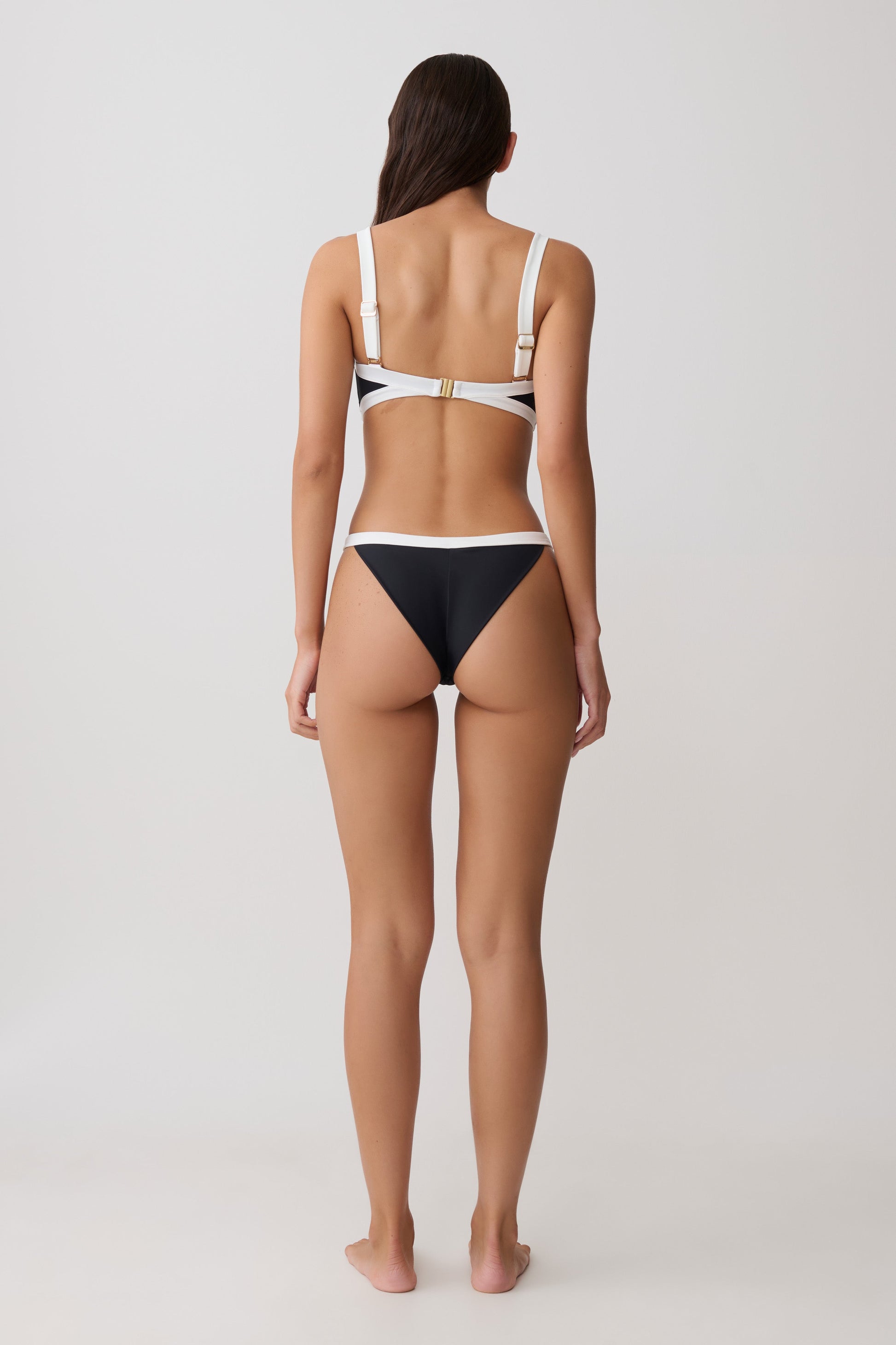 Isla Brazilian Bikini Bottom - Black/White vista 6