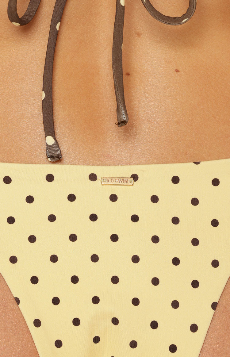 Ellis Yellow Polka Dot Bikini Bottoms vista 6