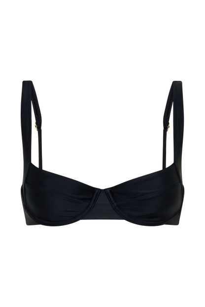 Abra Underwire Apex Bikini Top - Black vista 18