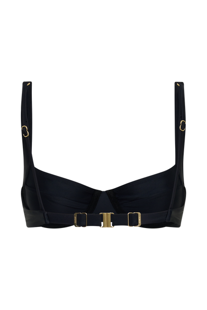 Abra Underwire Apex Bikini Top - Black vista 17