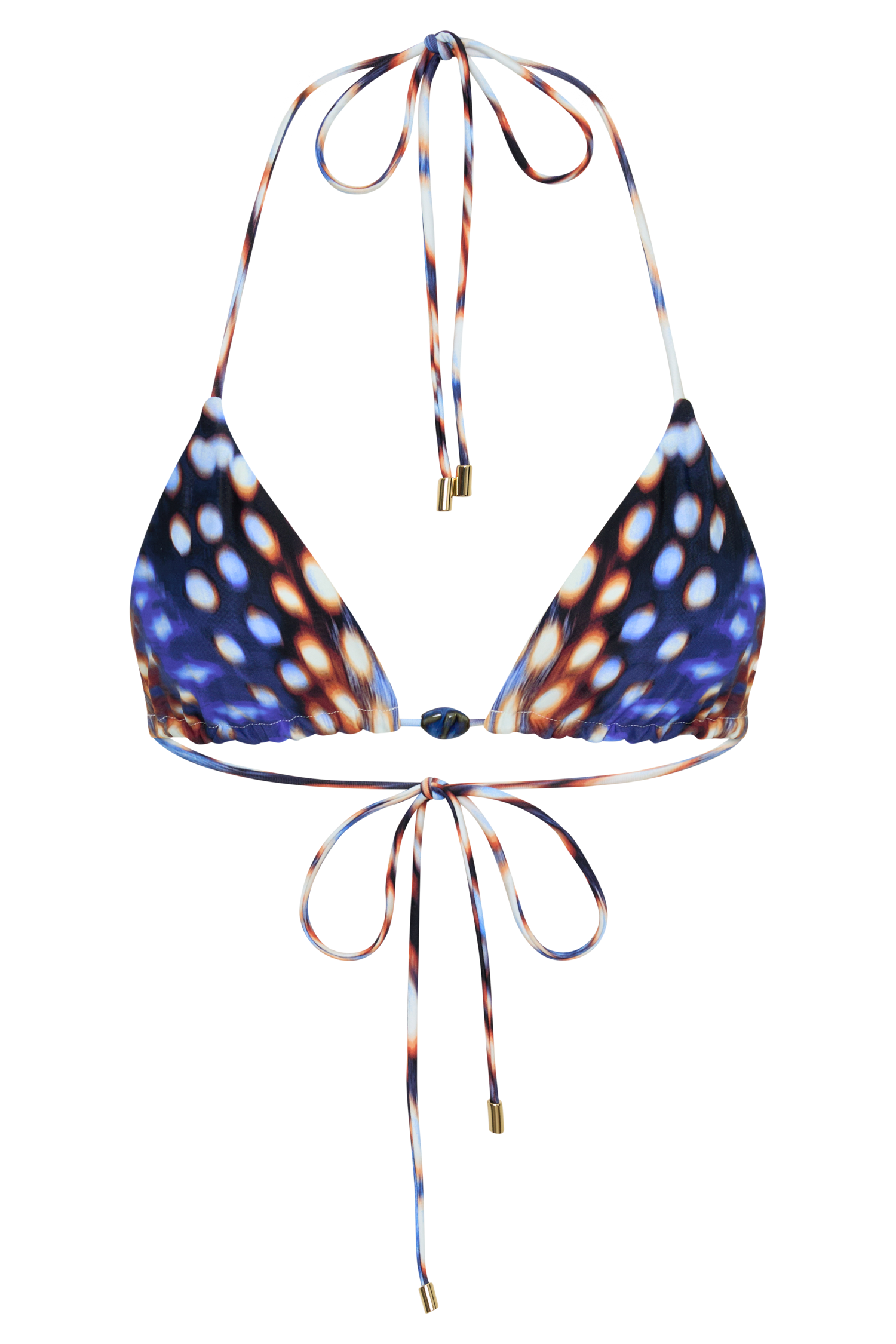 Blossom Classic Triangle Bikini Top - Blue Abstract Print vista 12