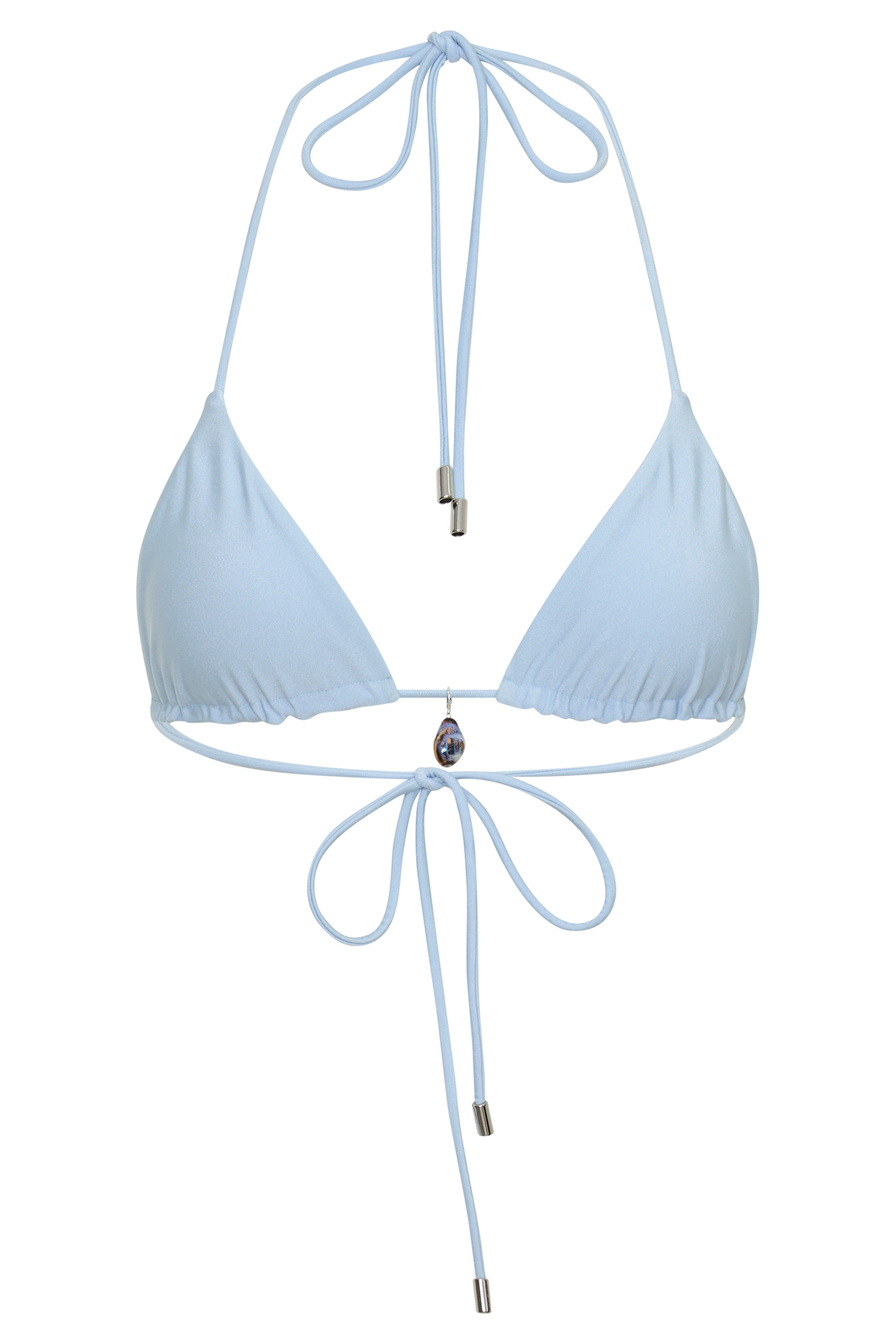 Blossom Classic Triangle Bikini Top - Pale Blue vista 13