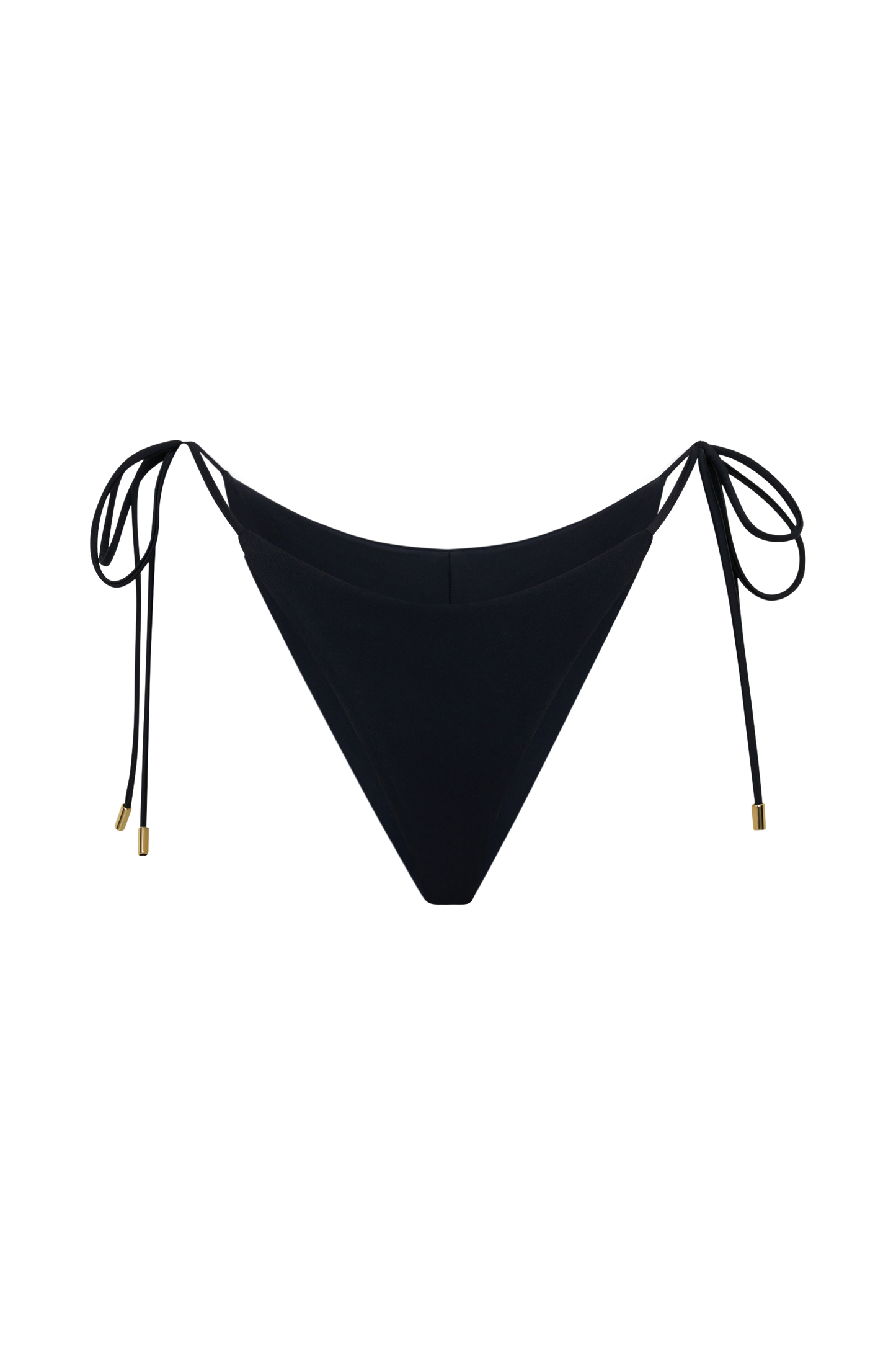 Blossom Side Tie Bikini Bottom - Black vista 12
