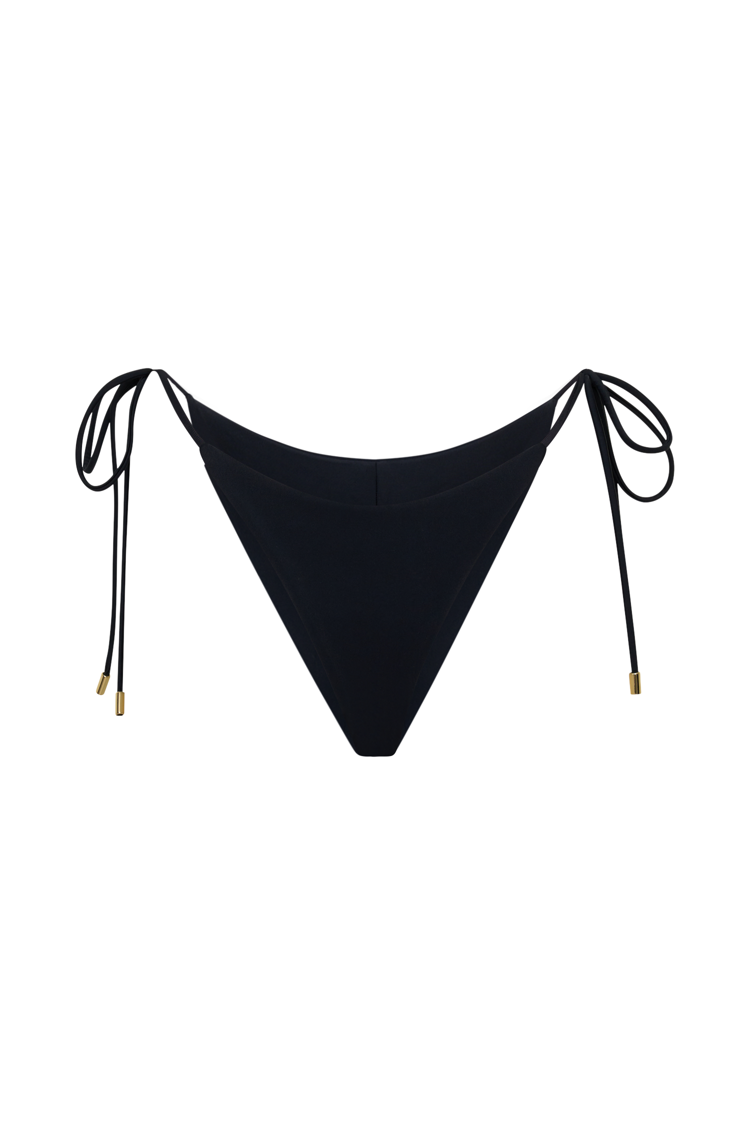 Blossom Side Tie Bikini Bottom - Black vista 12