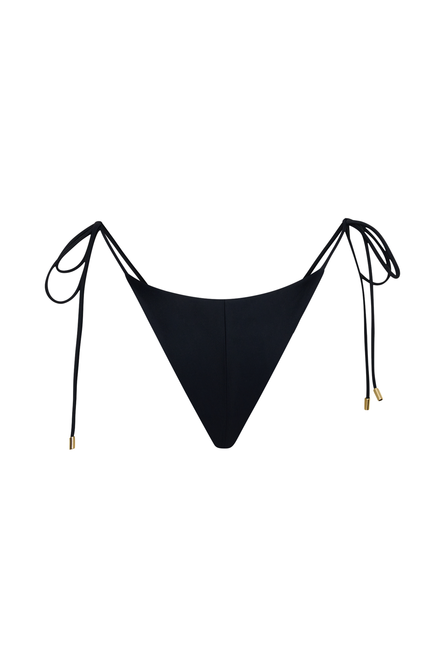 Blossom Side Tie Bikini Bottom - Black vista 13
