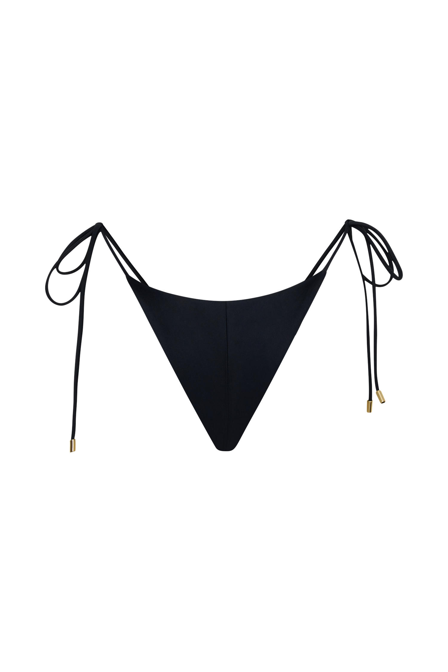 Blossom Side Tie Bikini Bottom - Black vista 13