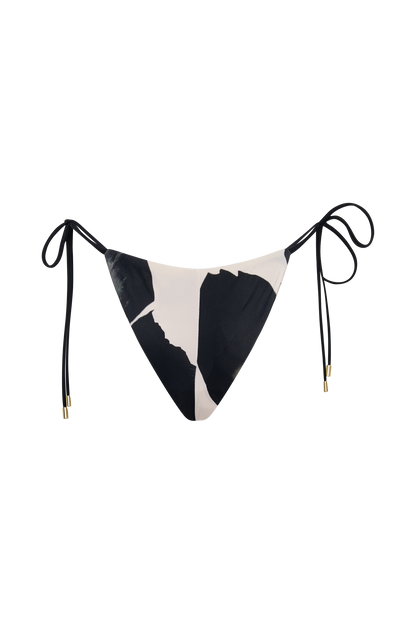Blossom Side Tie Bikini Bottom - Ivory Oversized Floral Print vista 8