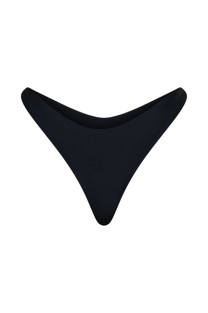 Coralia High Side Thong Bikini Bottom - Black vista 12