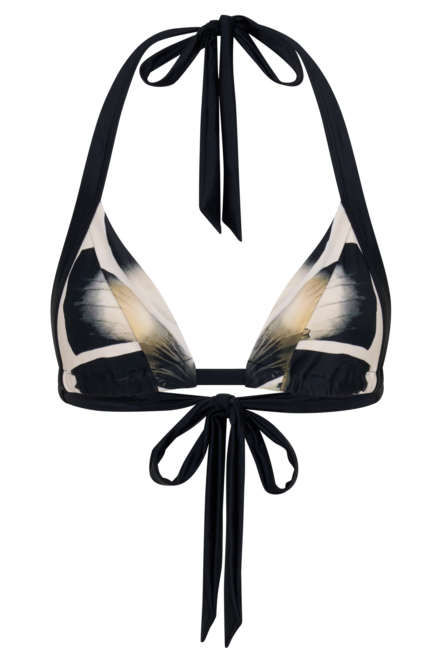 Fern Triangle Bikini Top - Ivory Oversized Floral Print vista 10