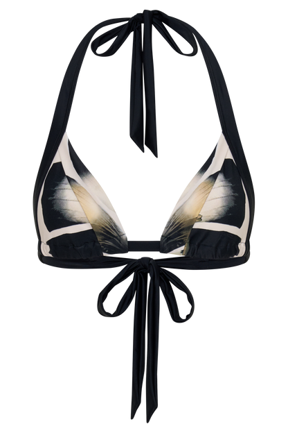 Fern Triangle Bikini Top - Ivory Oversized Floral Print vista 10
