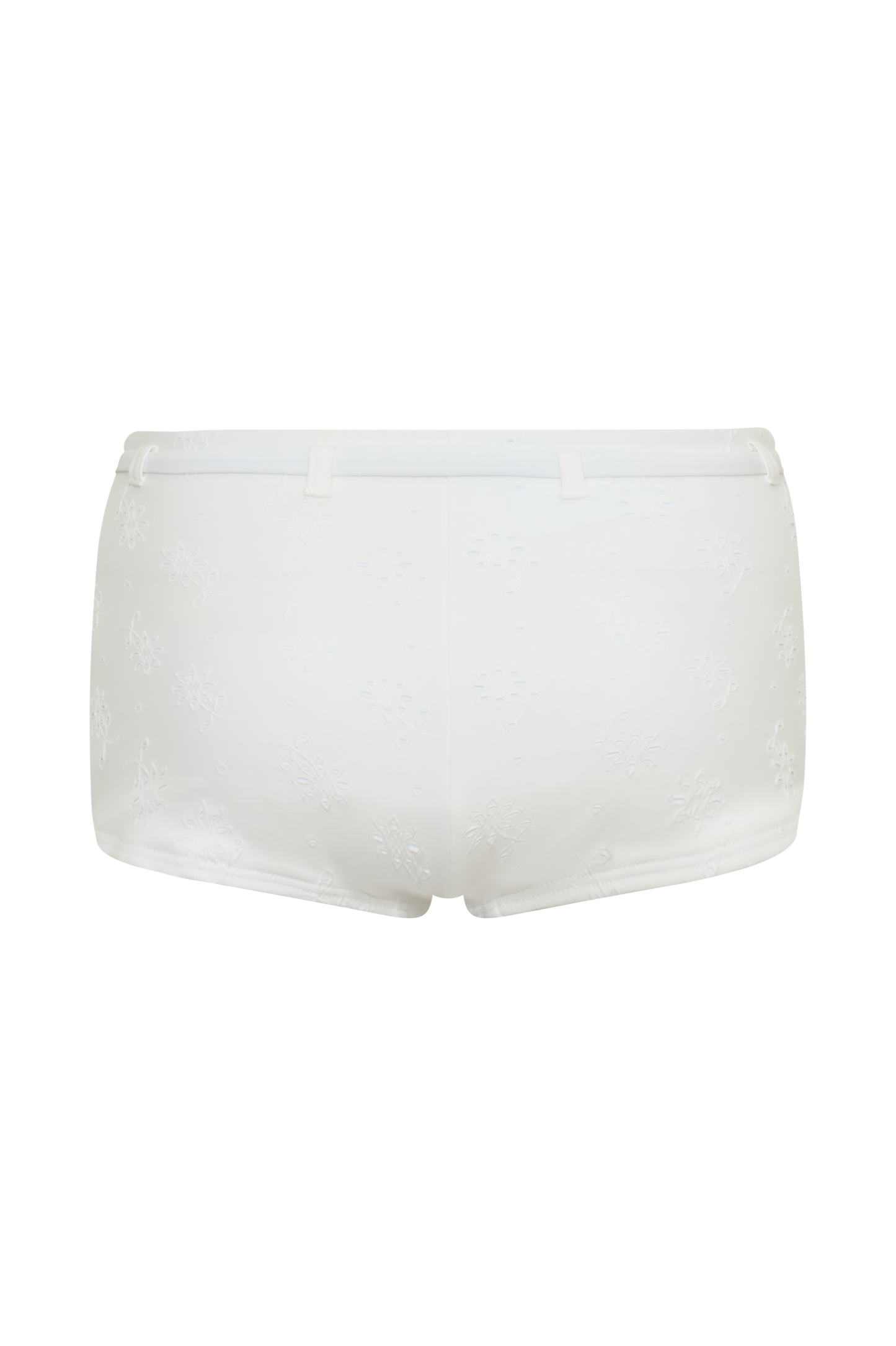 Frost Mini Bikini Shorts - White Textured Fabric vista 13