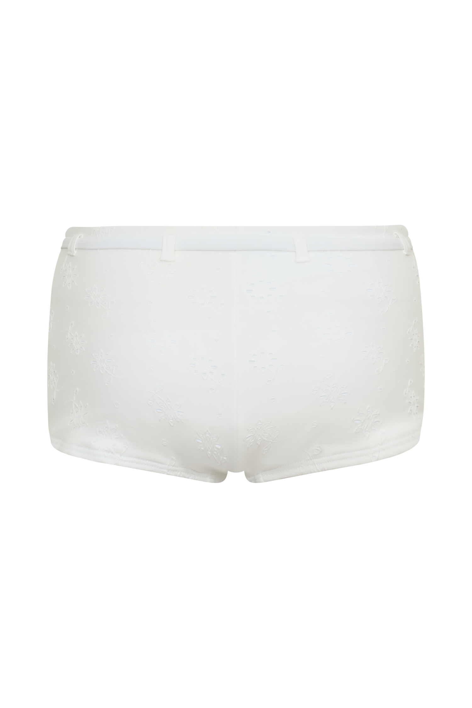 Frost Mini Bikini Shorts - White Textured Fabric vista 13