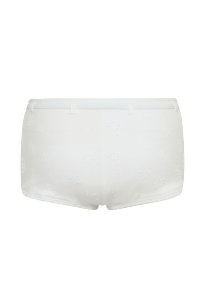 Frost Mini Bikini Shorts - White Textured Fabric vista 13