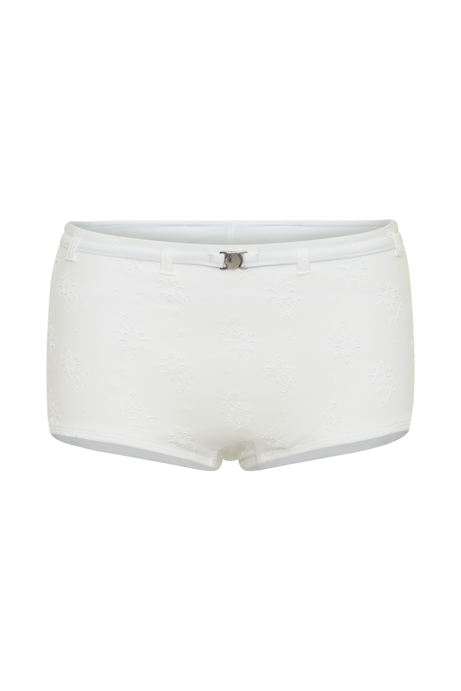 Frost Mini Bikini Shorts - White Textured Fabric vista 14