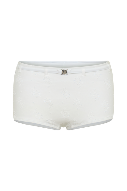Frost Mini Bikini Shorts - White Textured Fabric vista 14