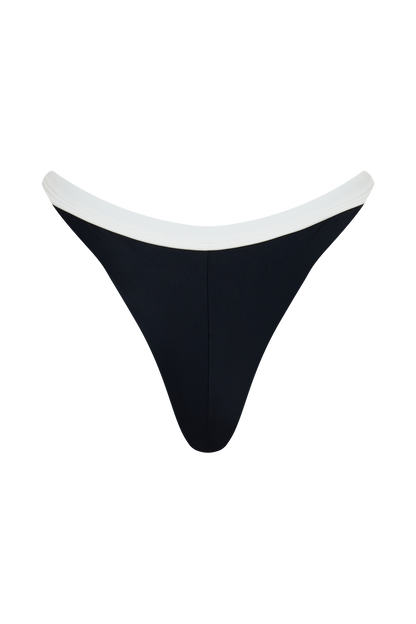 Isla Brazilian Bikini Bottom - Black/White vista 14