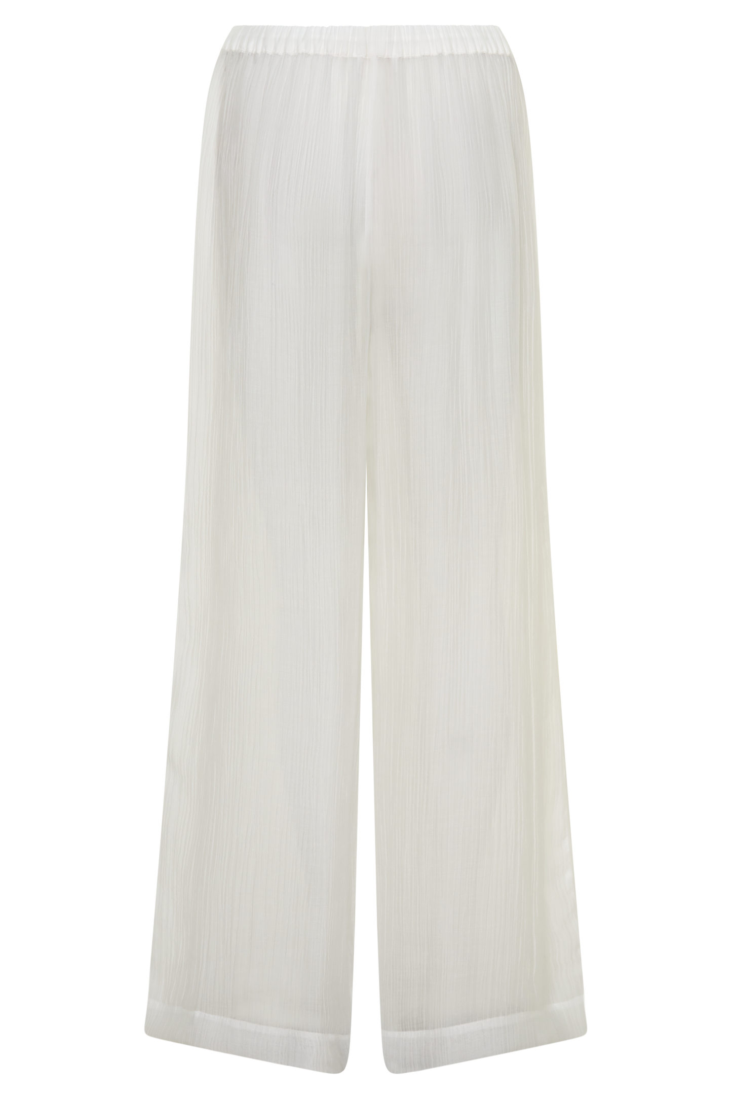 Leilani Sheer Drawstring Wide Leg Pants - Ivory vista 8