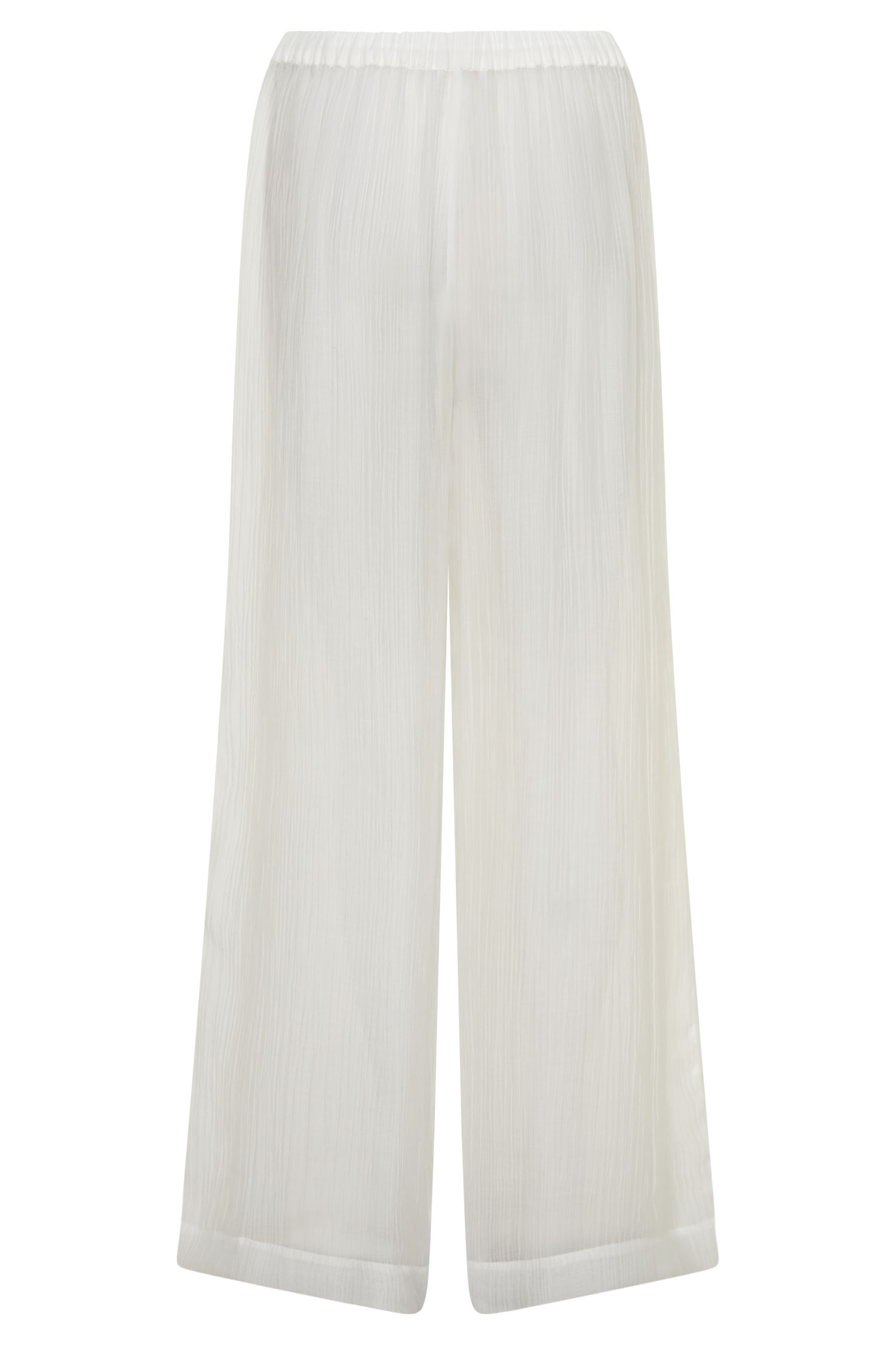Leilani Sheer Drawstring Wide Leg Pants - Ivory vista 8