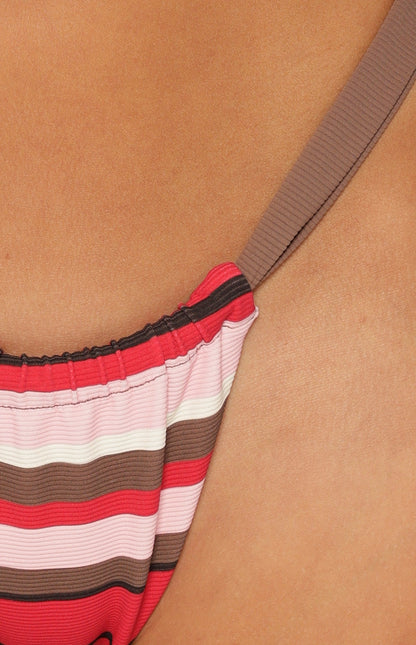 Parker Pink Multi Stripe Channel Bikini Bottoms vista 9