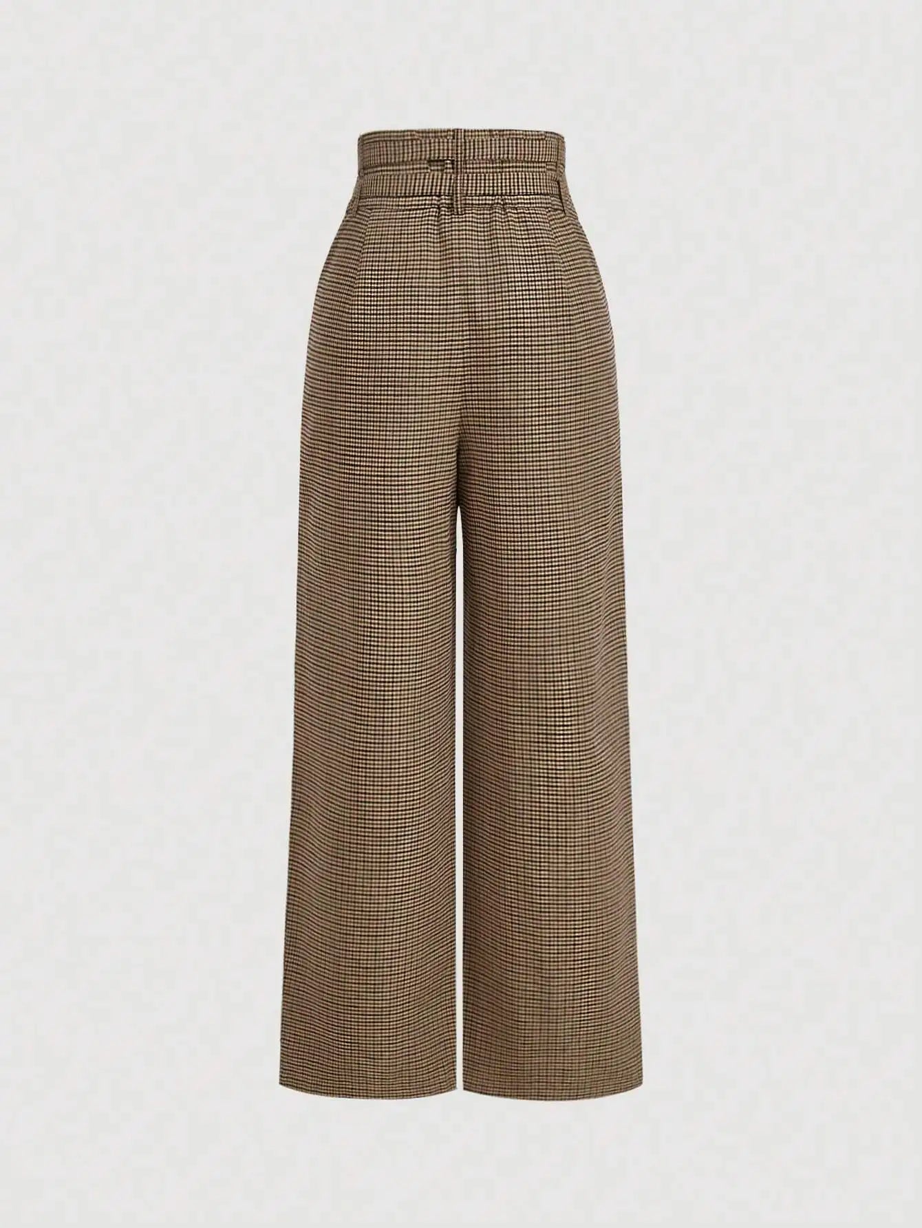 Pantalón Cuadros Wide Leg