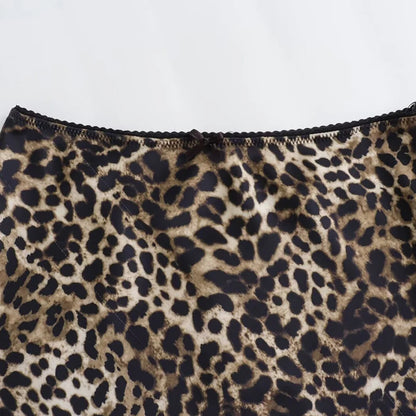 Falda Satinada Leopardo