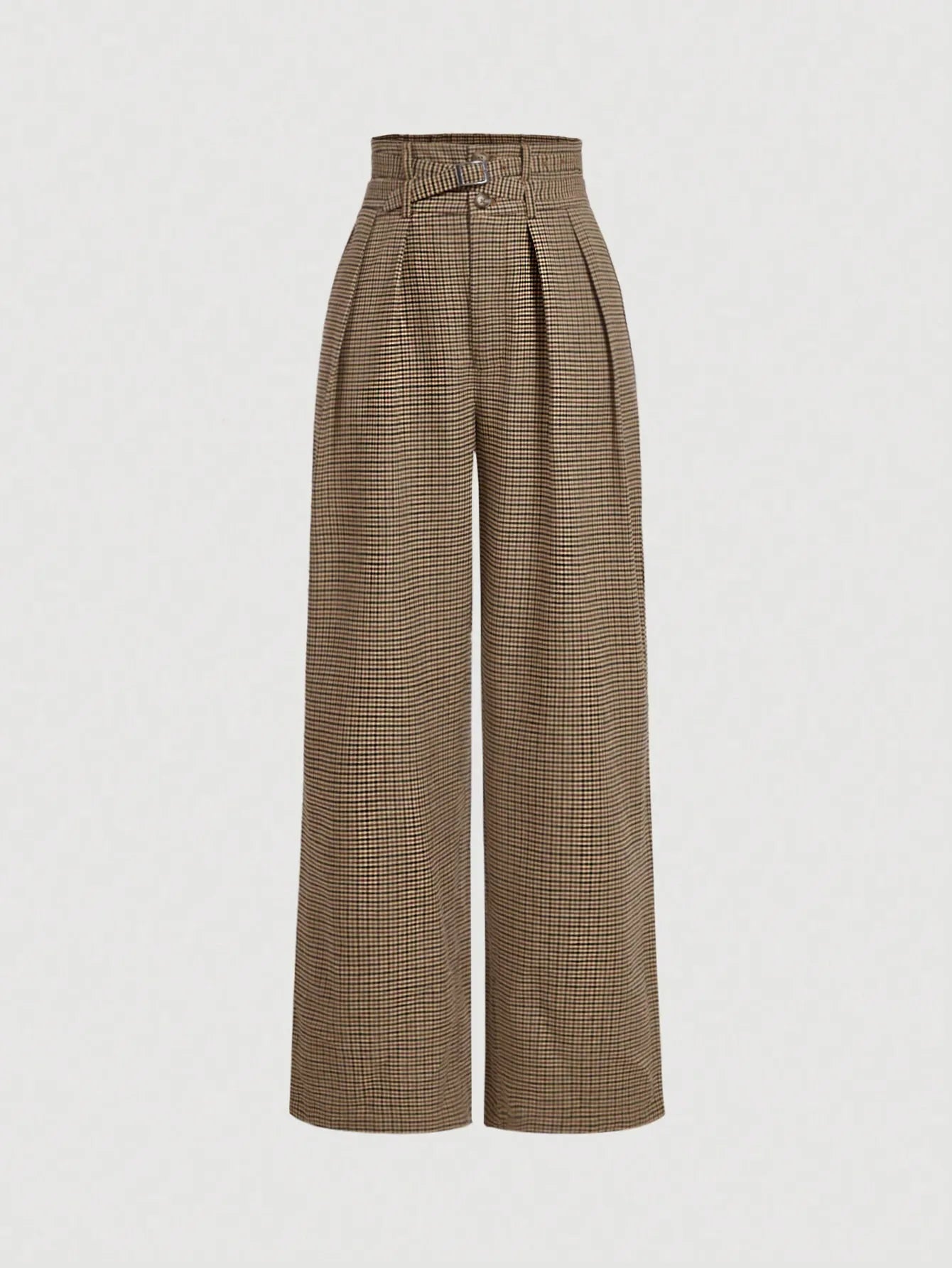 Pantalón Cuadros Wide Leg